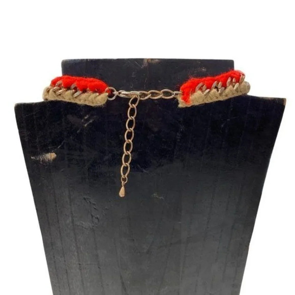 Bohemian Crochet Knit Long Gold Chain Necklace - Picture 3 of 3